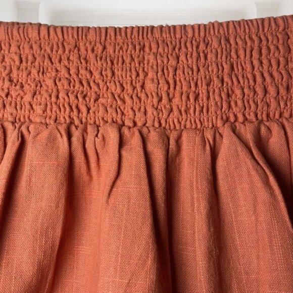 Free People Porto Shorts Medium Boho Cotton Smocked Waist Flowy Summer Festival - Picture 6 of 12